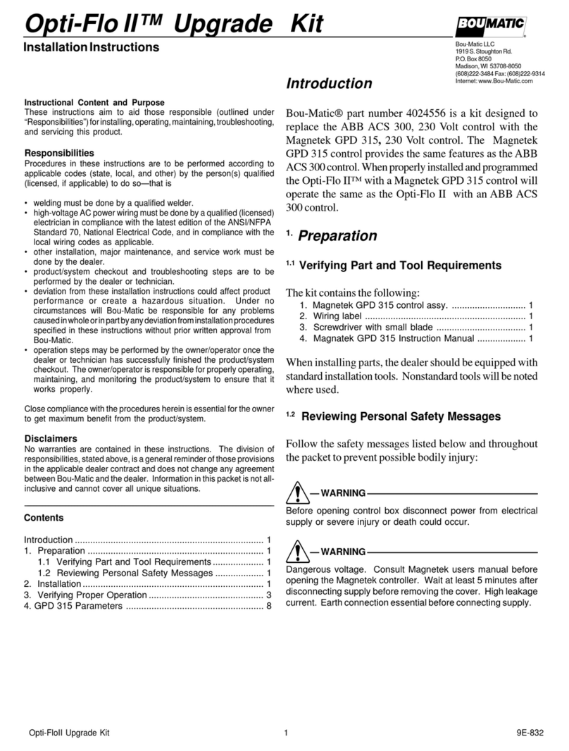 Boumatic Opti-Flo II installation instructions