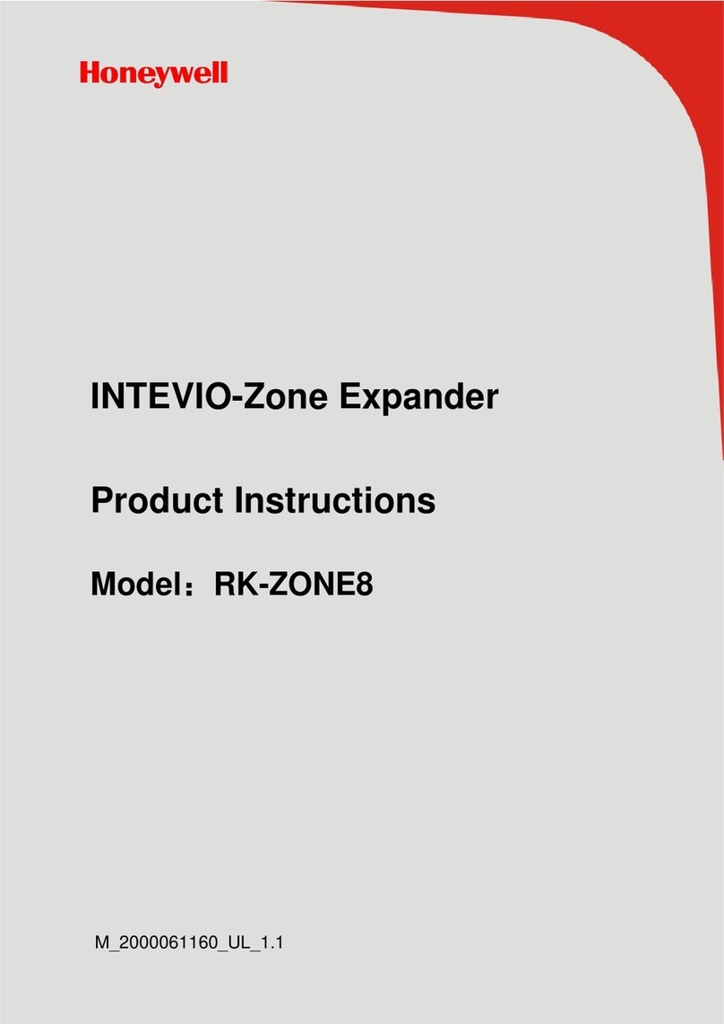 Honeywell INTEVIO RK-ZONE8 Instruction sheet