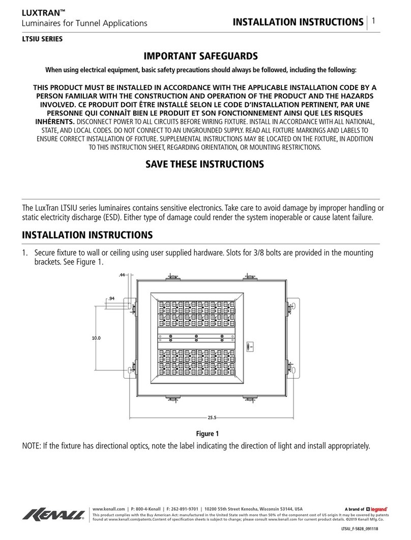 LEGRAND LUXTRAN LTSIU Series installation instructions LEGRAND LUXTRAN LTSIU Series installation instructions