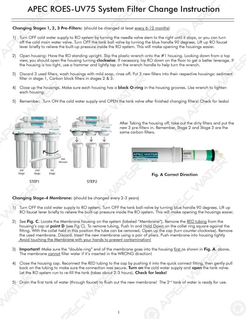 APEC ESSENCE ROES-UV75 User manual