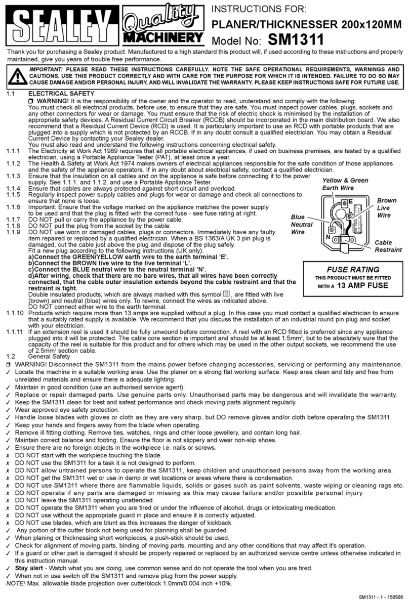 Sealey SM1311 User manual