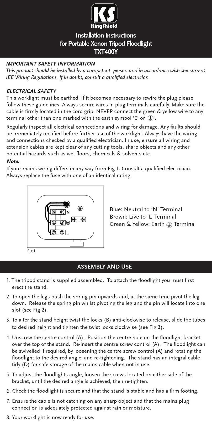 KingShield TXT400Y User manual
