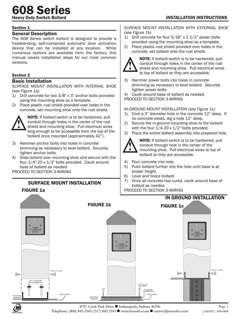 MS Sedco 608 Series installation instructions