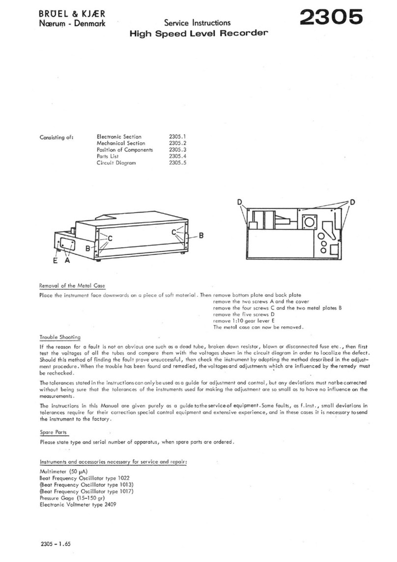 Brüel & Kjær 2305 Service instructions