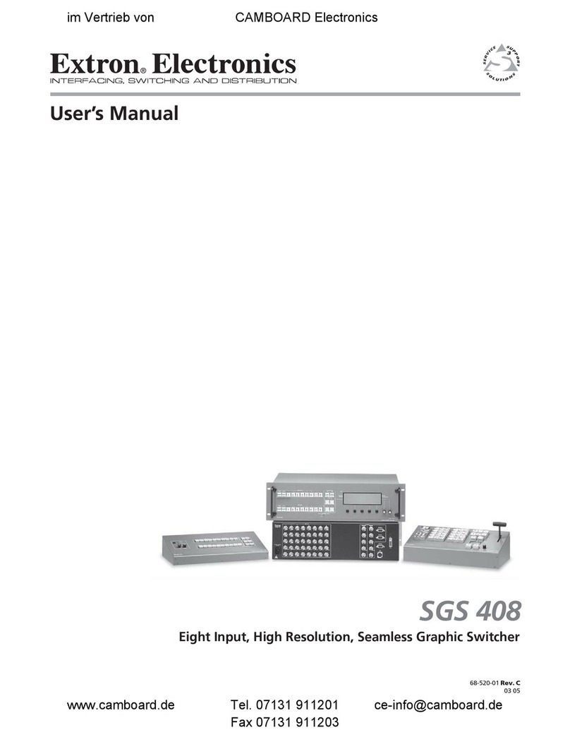 Extron electronics SGS 408 user manual