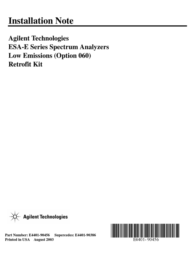 Agilent Technologies ESA-E Series Installation and operation manual Agilent Technologies ESA-E Series Installation and operation manual