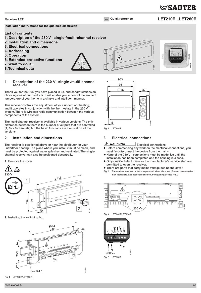 sauter LET Series User manual
