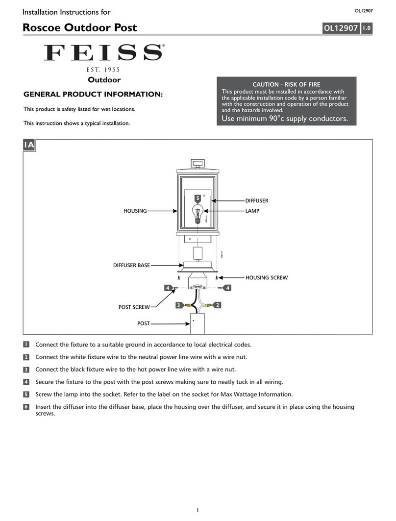 Feiss Roscoe OL12907 installation instructions