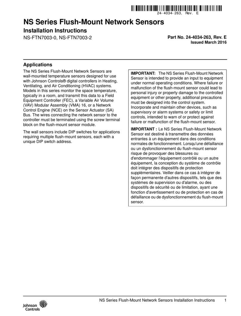Johnson Controls NS Series User manual Johnson Controls NS Series User manual