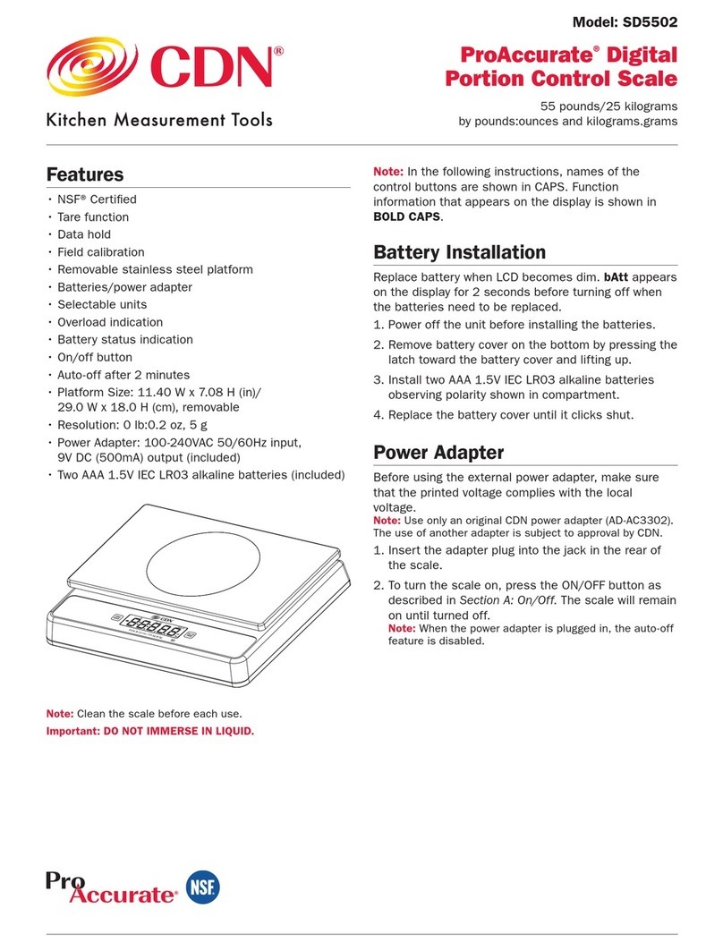 CDN ProAccurate SD5502 User manual