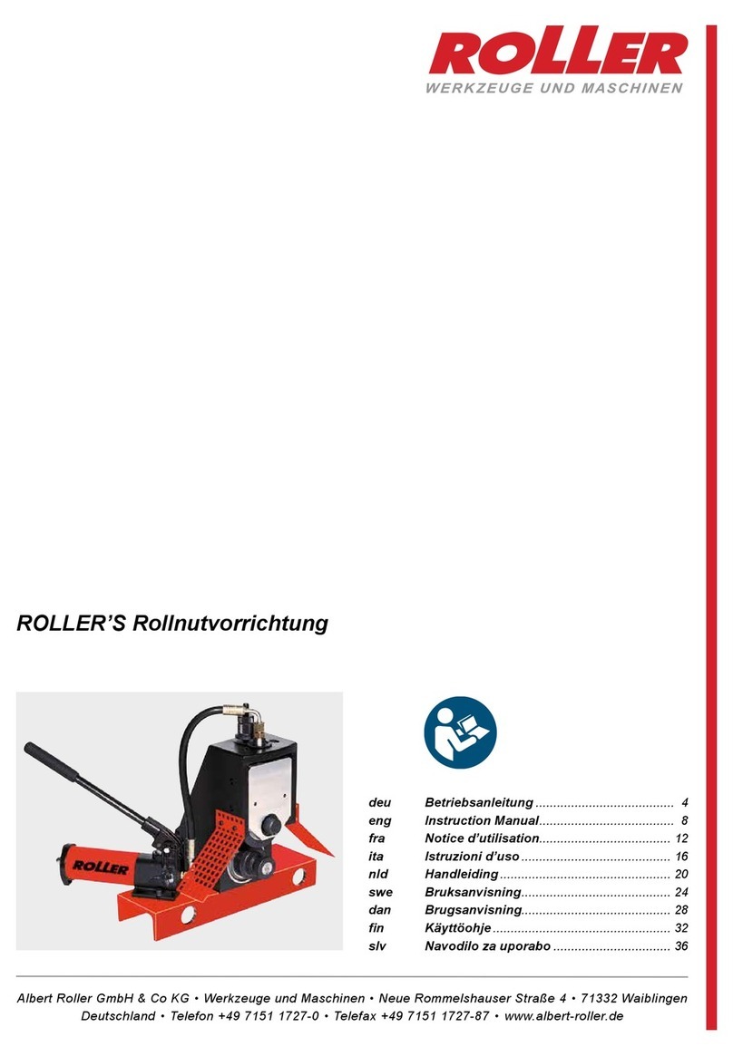 Roller King 1,25 Series instruction manual
