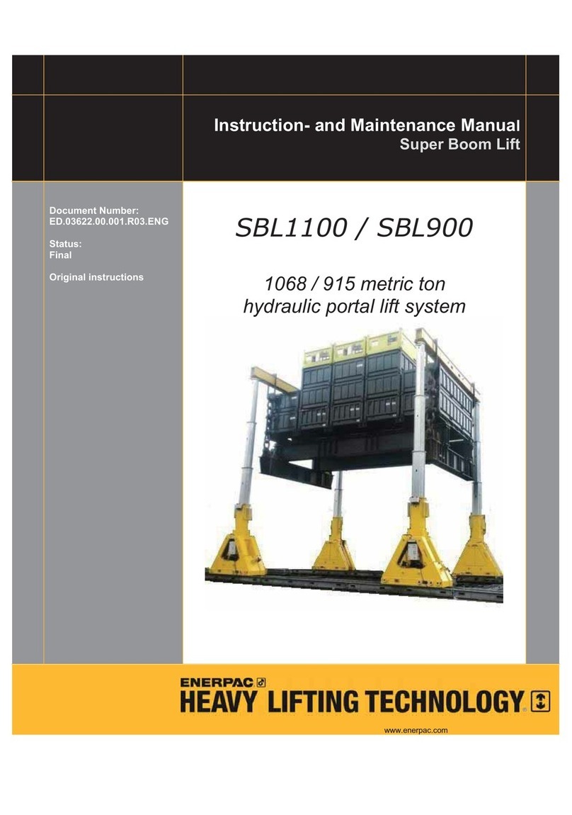 Enerpac SBL1100 Instruction and maintenance manual