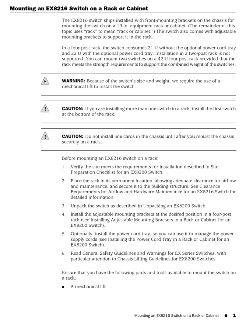 Juniper EX8216 User manual Juniper EX8216 User manual