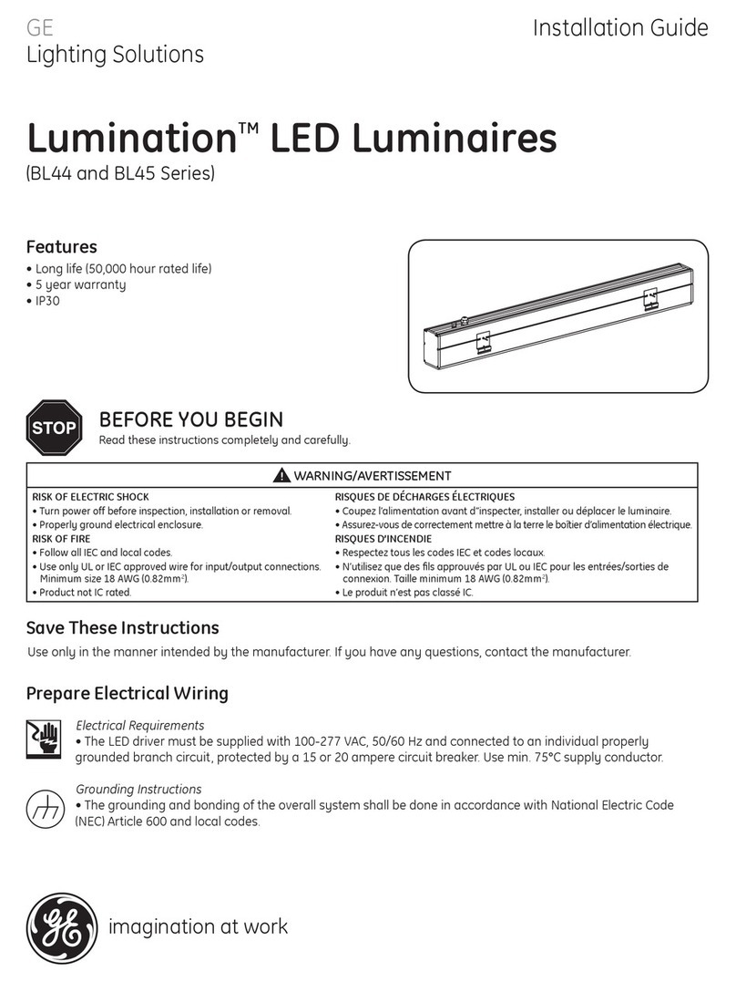 GE Lumination BL44 Series User manual