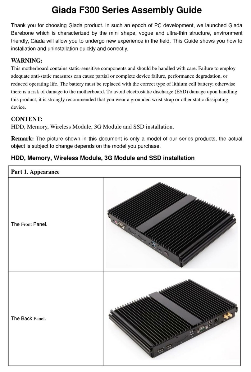 Giada F300 Series User manual Giada F300 Series User manual