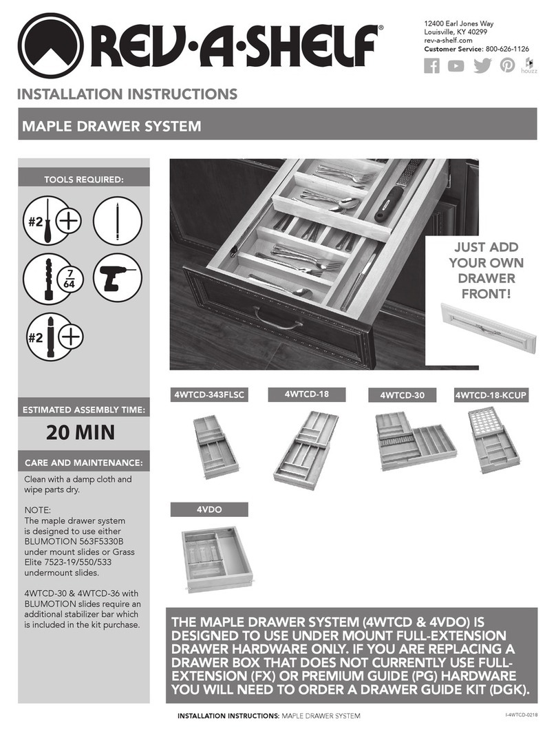 Rev-A-Shelf 4WTCD-343FLSC installation instructions