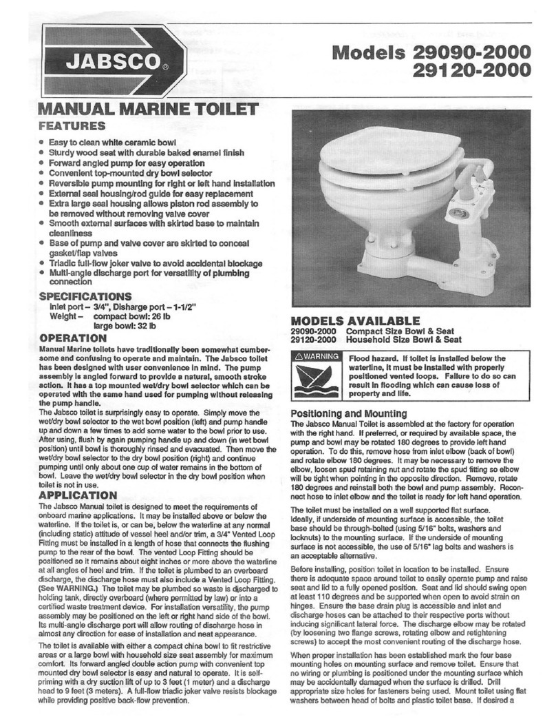 JABSCO 29090-2000 User manual