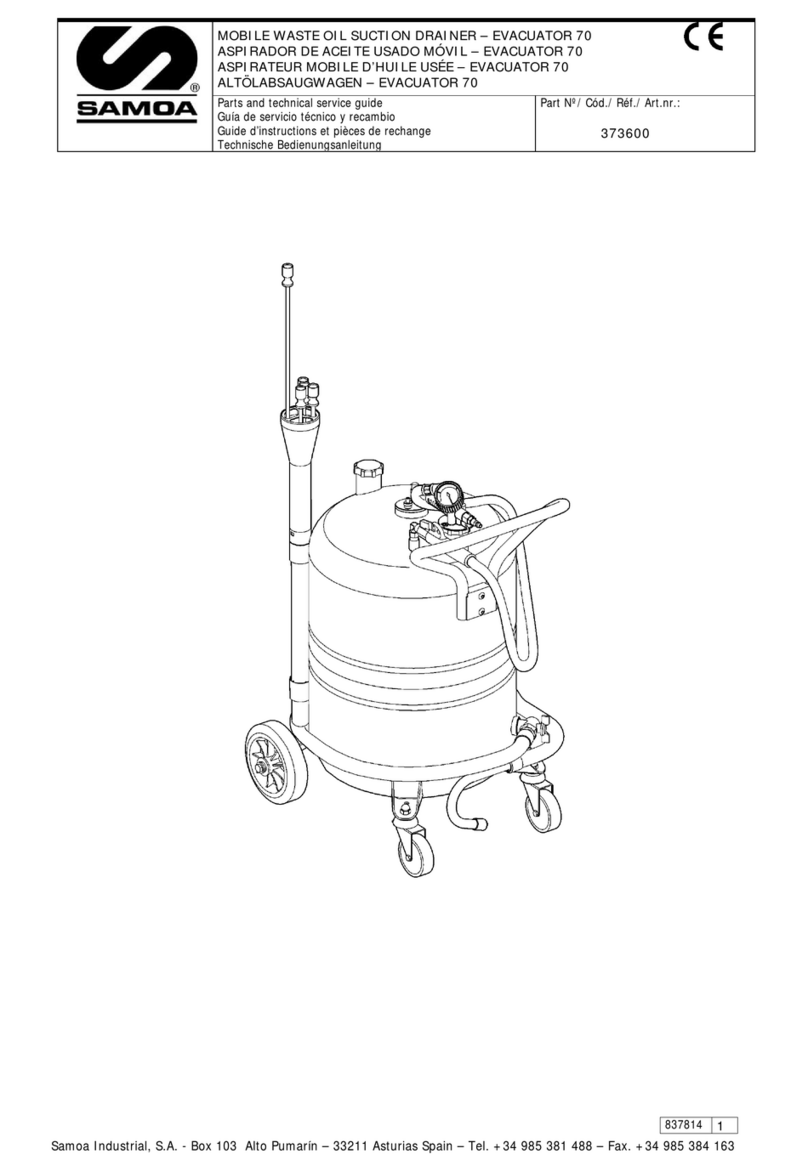 Samoa EVACUATOR 70 Parts and technical service guide