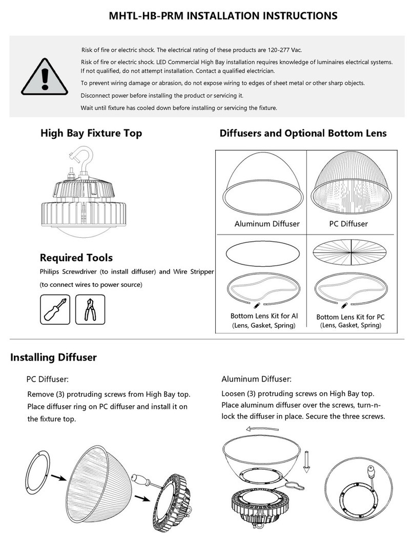 MHT Lighting MHTL-HB-PRM installation instructions