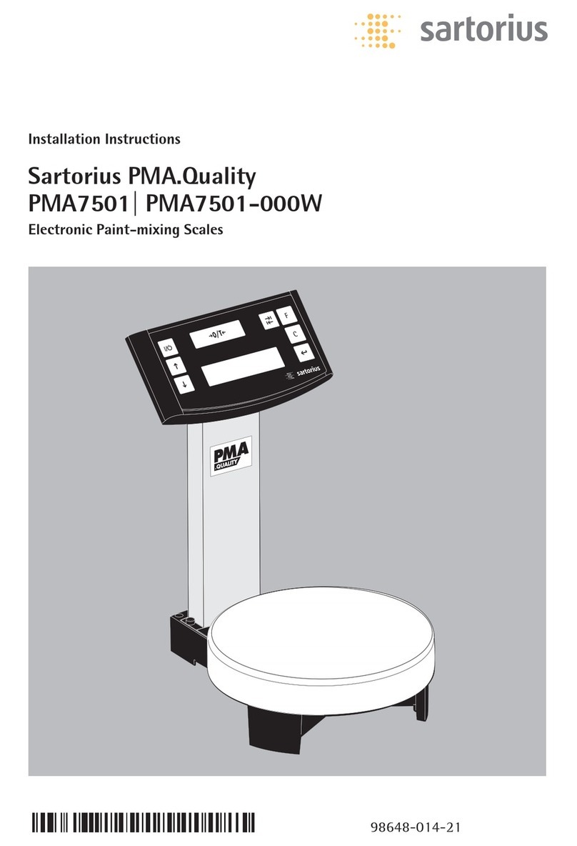 Sartorius PMA.Qualit Series installation instructions