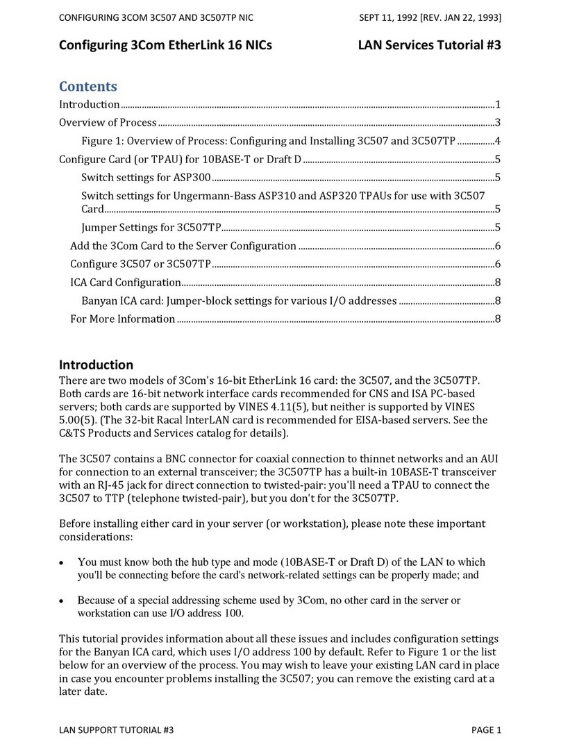 3Com 3C507 User manual