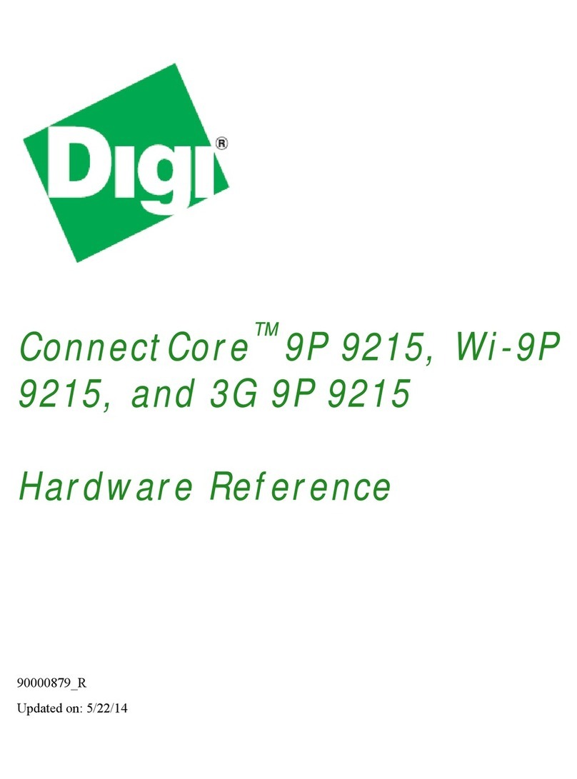 Digi ConnectCore Wi-9P 9215 Hardware reference Digi ConnectCore Wi-9P 9215 Hardware reference