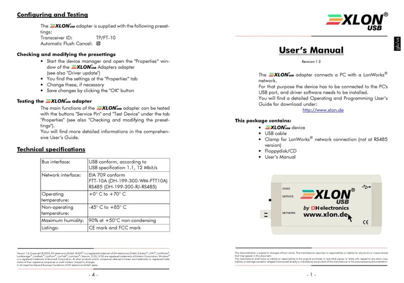 DH electronics XLON USB User manual