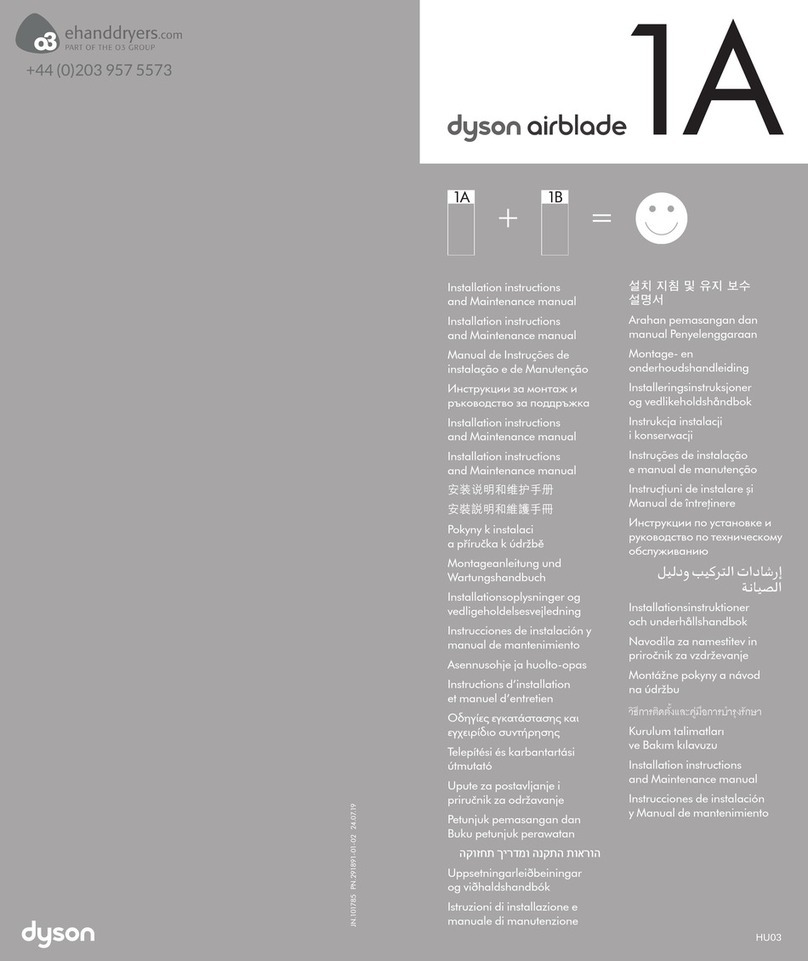 Dyson Airblade 1A Instructions for use