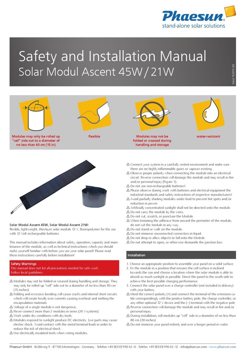 Phaesun Solar Modul Ascent 45W Safety and installation manual