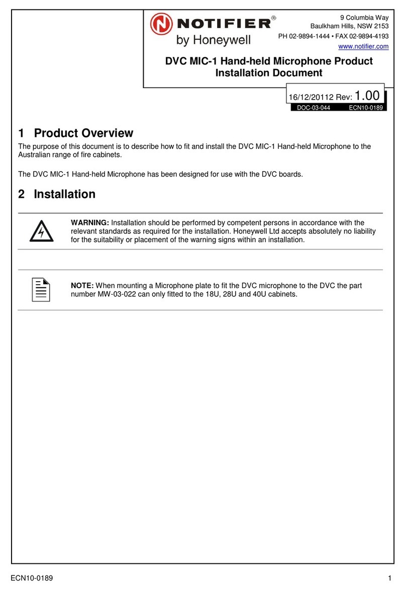 Honeywell Notifier DVC MIC-1 Installation Document