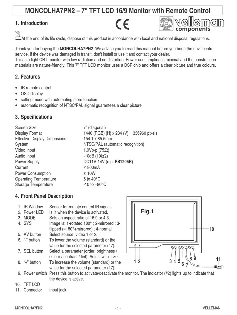 Velleman MONCOLHA7PN2 User manual
