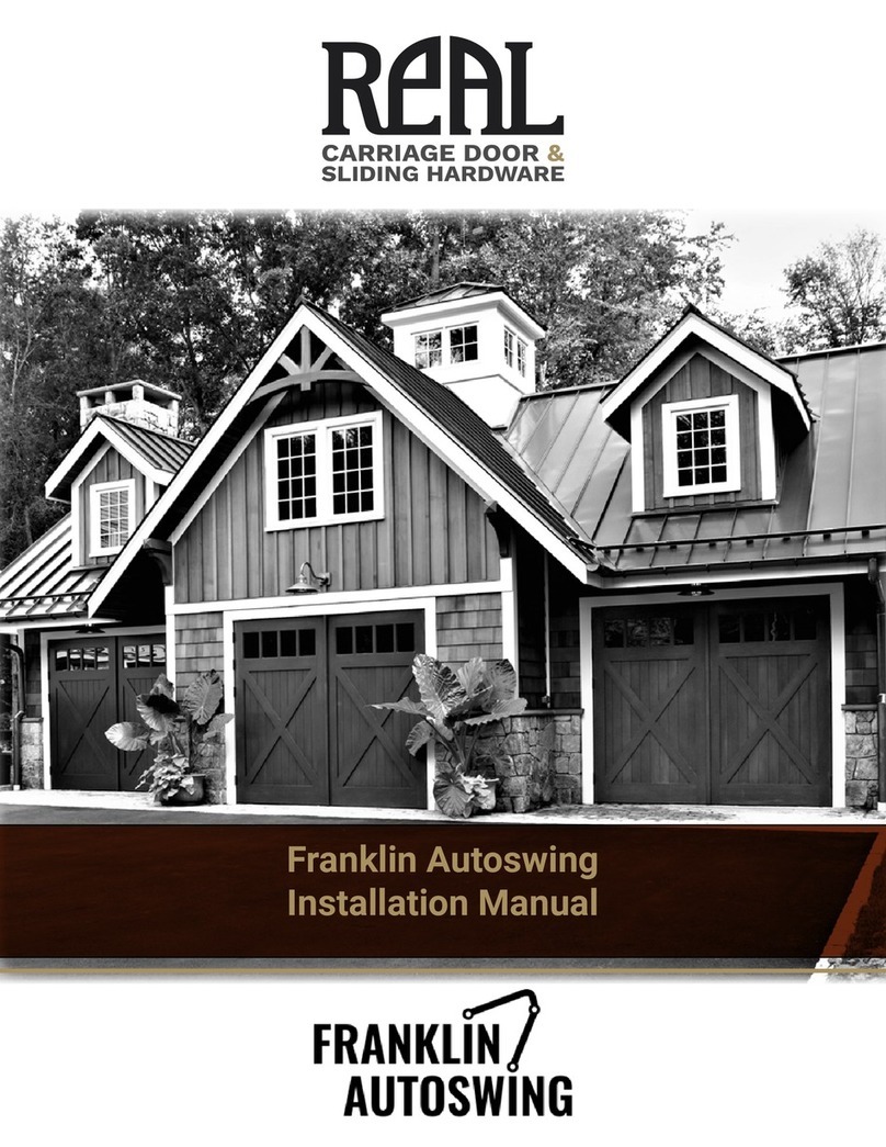 Real Carriage Door & Sliding Hardware Franklin Autoswing installation manual