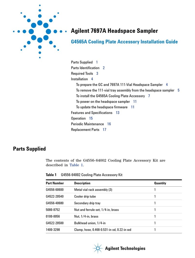 Agilent Technologies G4565A Accessory installation guide Agilent Technologies G4565A Accessory installation guide
