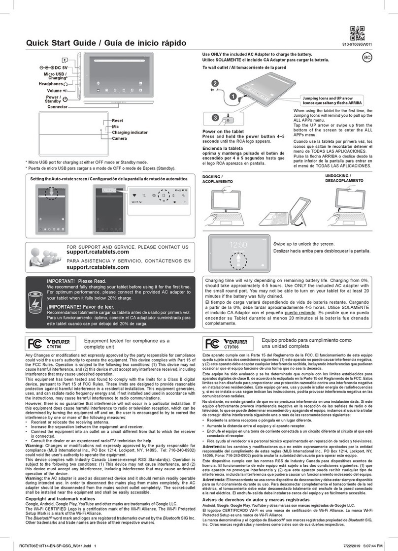 Venturer CT9T06 quick start guide