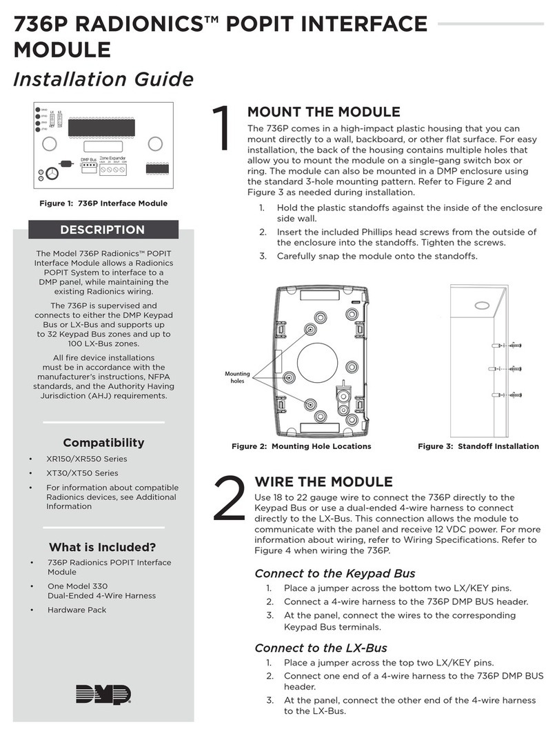 DMP Electronics 736P Radionics User manual DMP Electronics 736P Radionics User manual