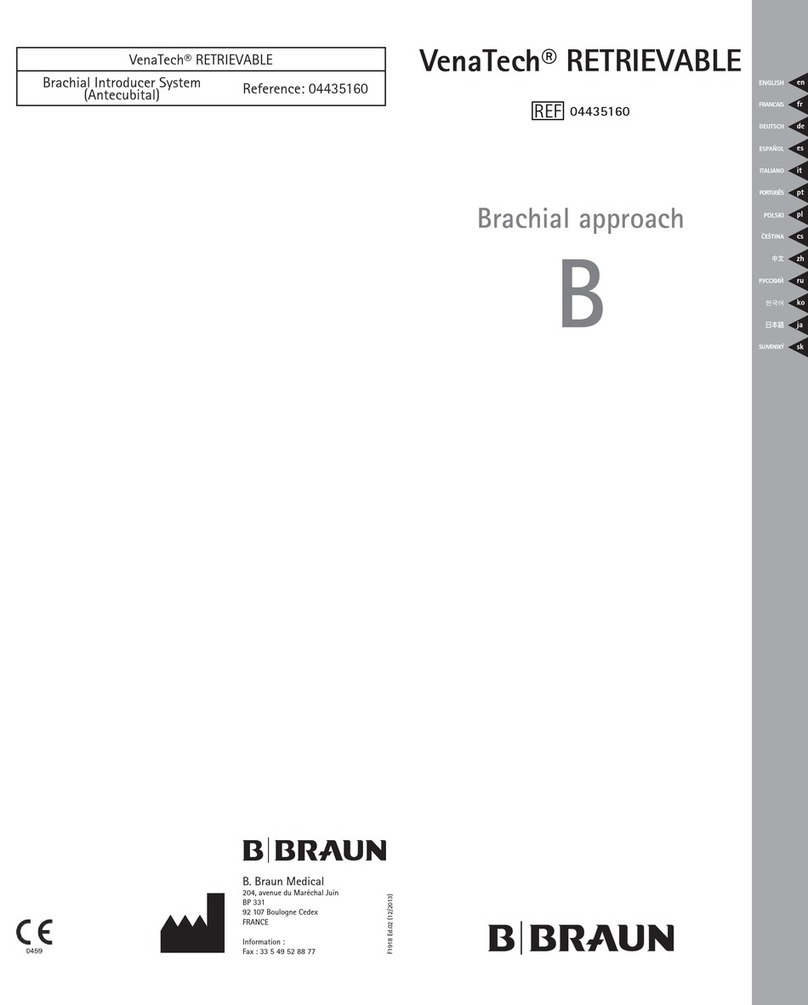 B. Braun VenaTech RETRIEVABLE User manual B. Braun VenaTech RETRIEVABLE User manual