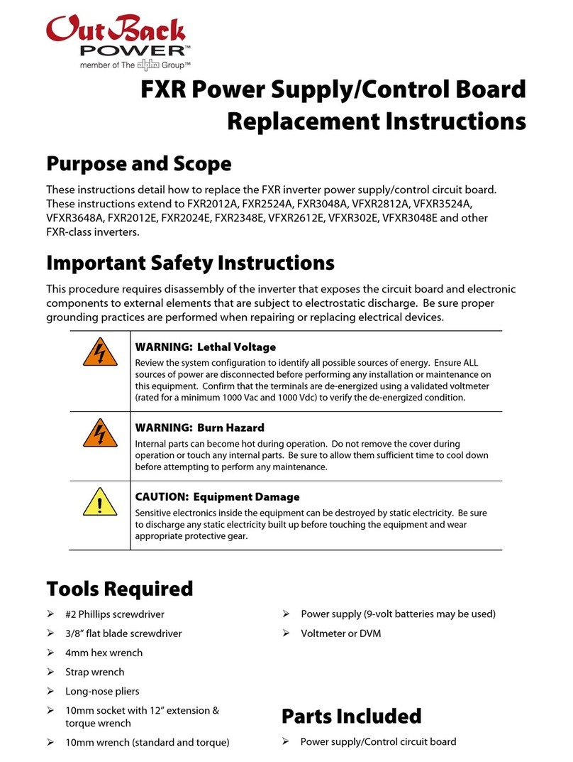 OutBack Power FXR Series instructions
