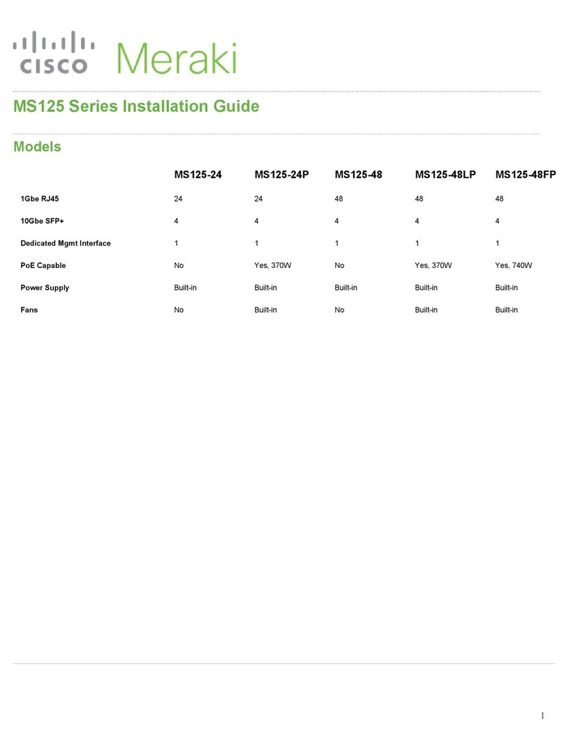 Cisco MERAKI MS125 installation guide