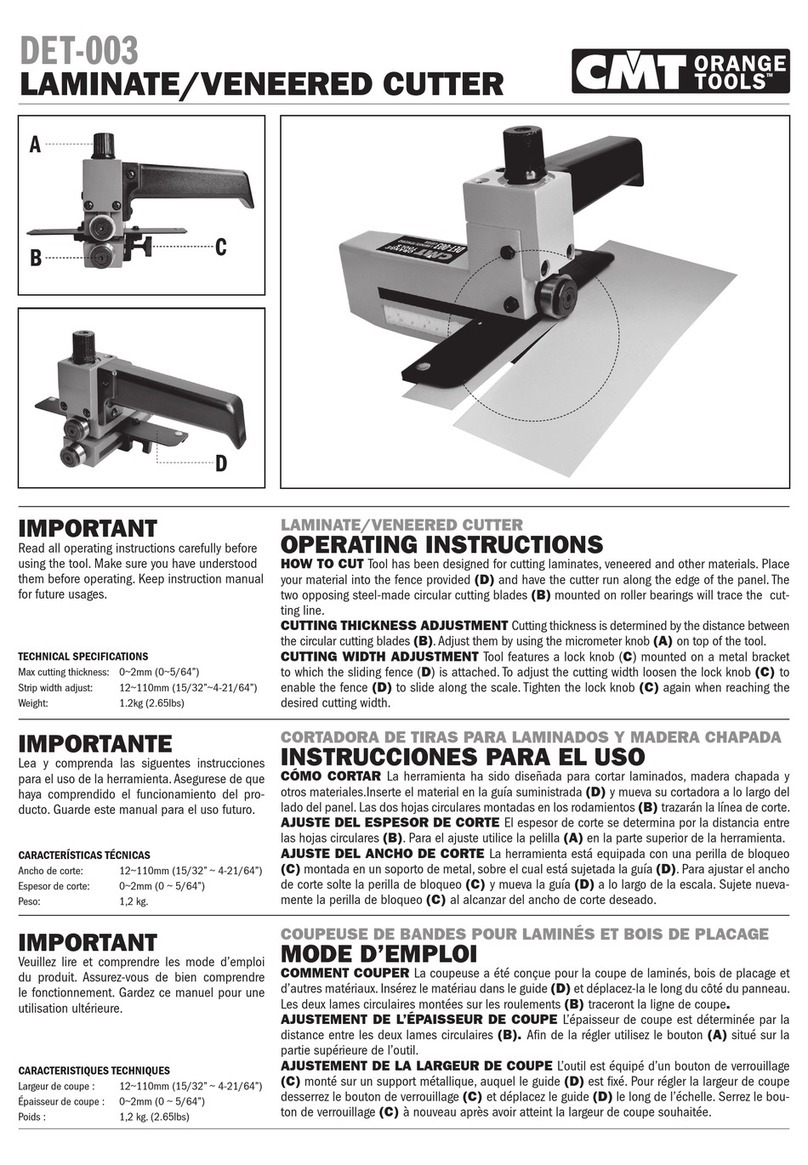 CMT DET-003 operating instructions