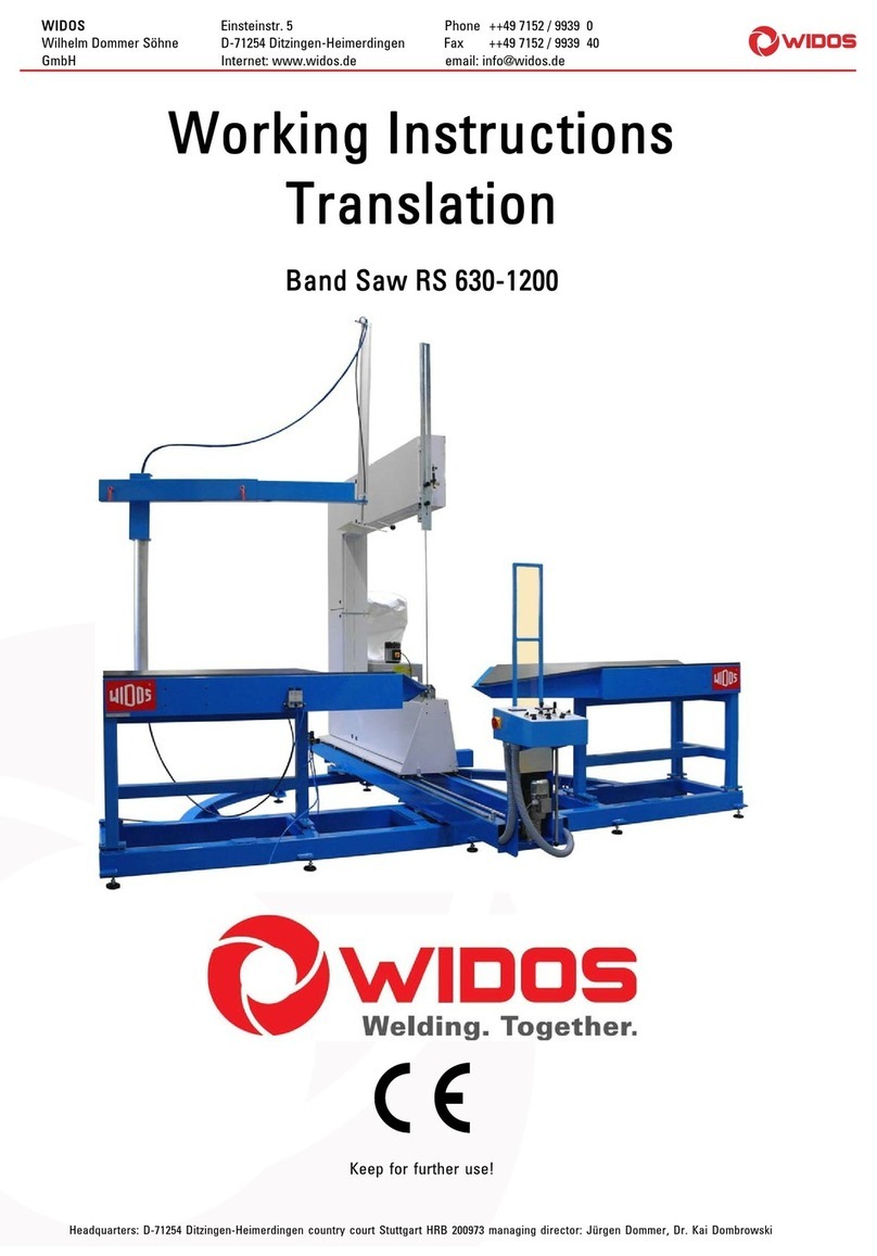 widos RS 630 Working Instructions Translation