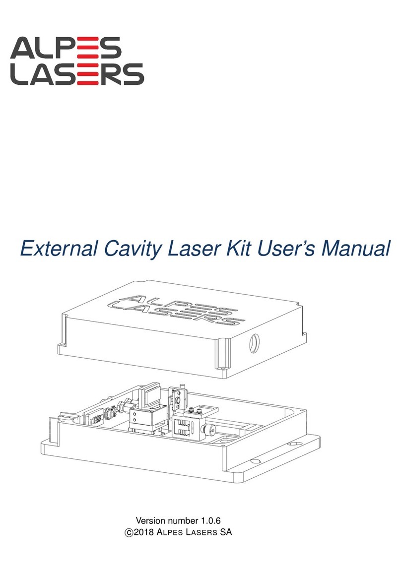 Alpes Lasers External Cavity Laser Kit user manual