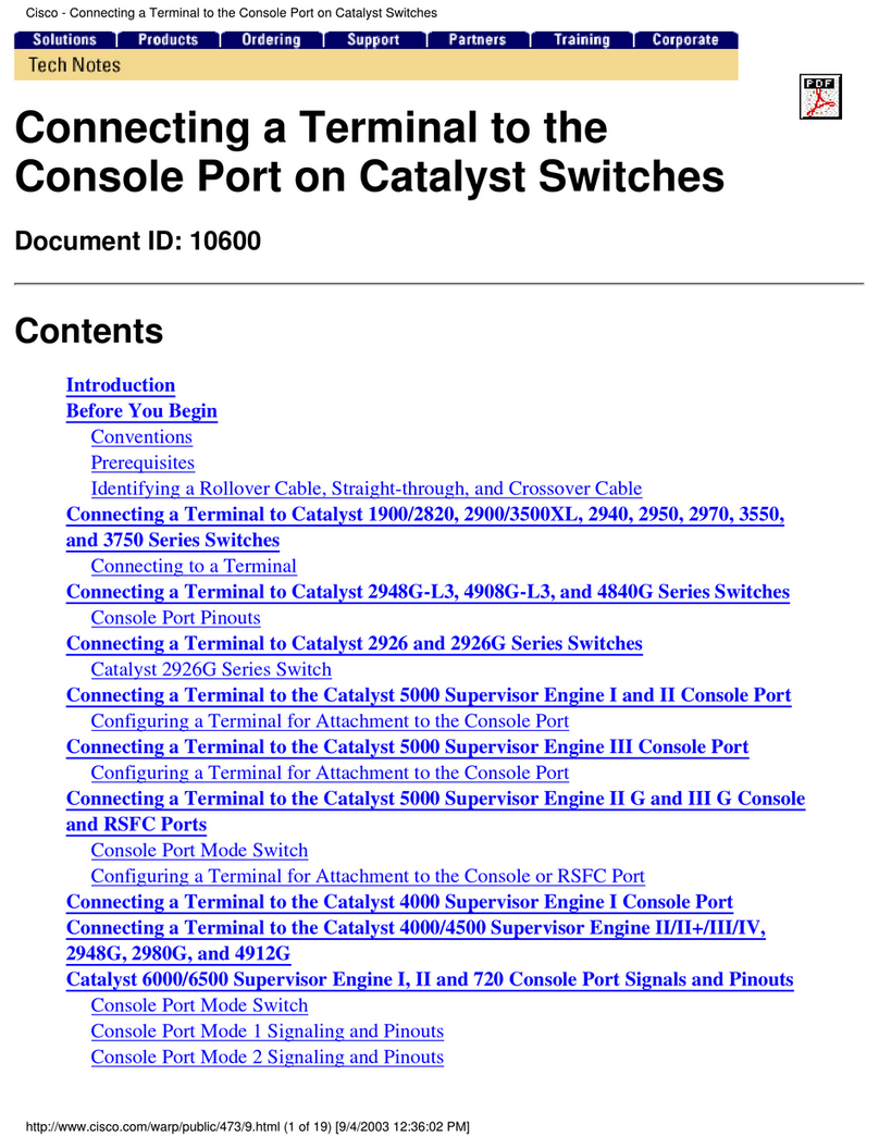 Cisco Catalyst 2810 Series manual Cisco Catalyst 2810 Series manual