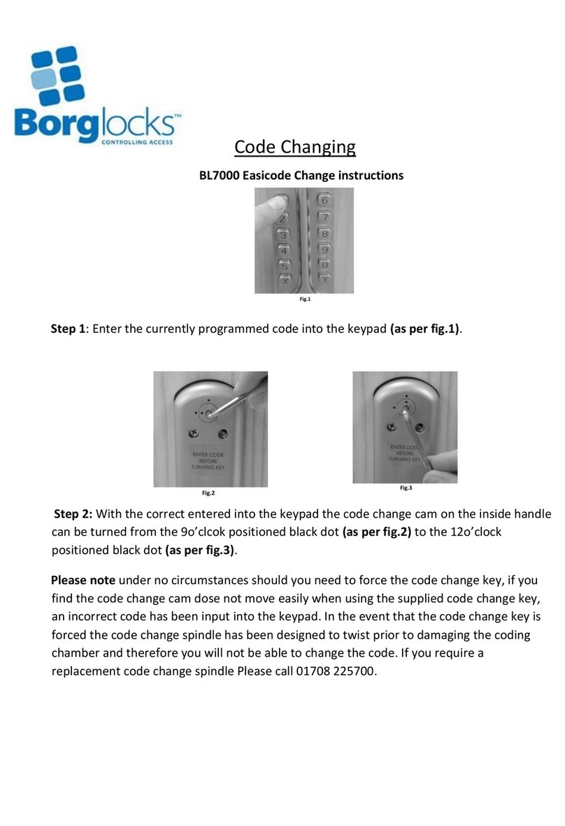 Borglocks BL7000 Easicode User manual