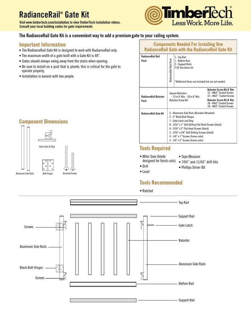 Timbertech RadianceRail User manual