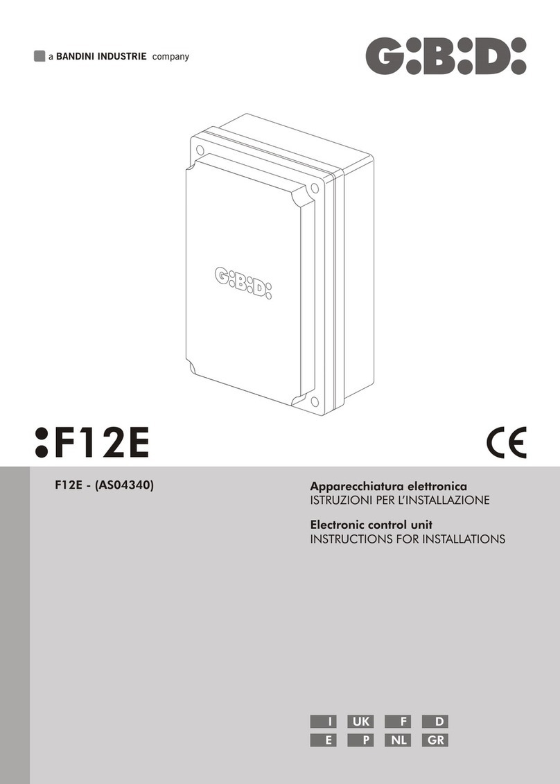 Bandini Industrie GBD F12E-AS04340 Instructions for installation