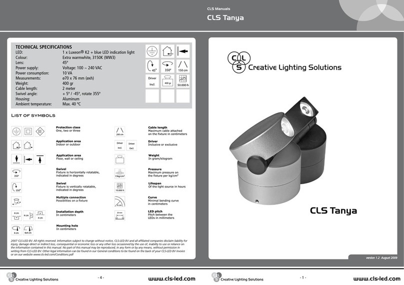 Creative Lighting Solutions Tanya quick start guide