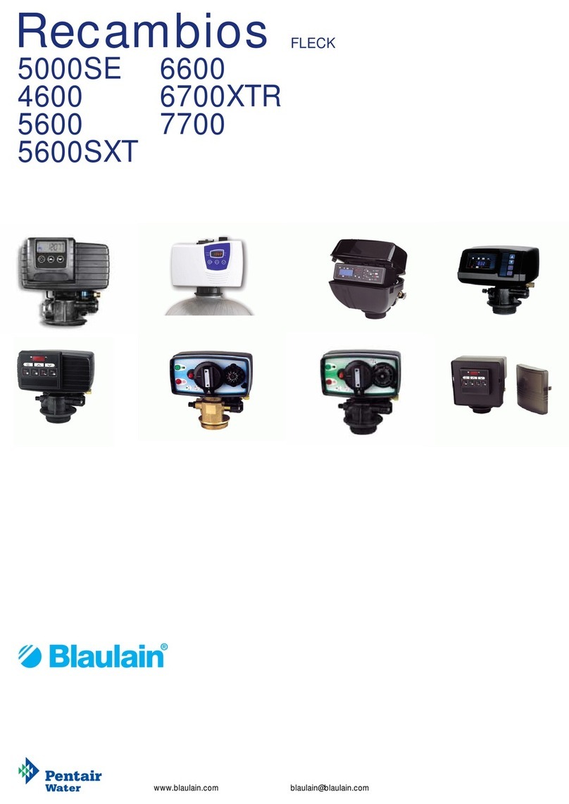 Pentair Pool Products Blaulain Recambios FLECK 5000SE Service manual