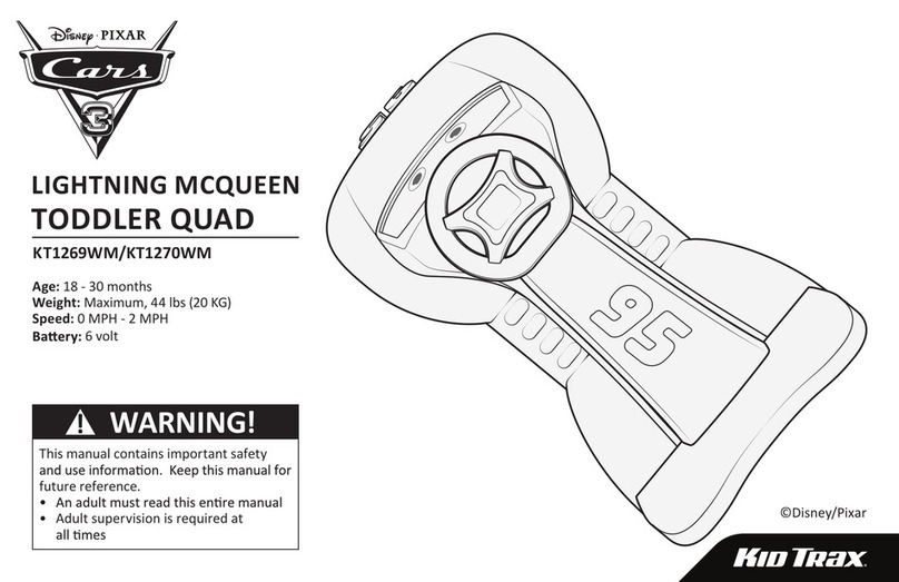 KID Trax Cars 3 Lightning McQueen Toddler Quad... manual