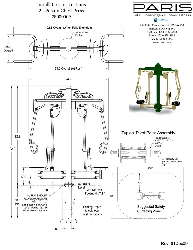 Paris 2 - Person Chest Press installation instructions