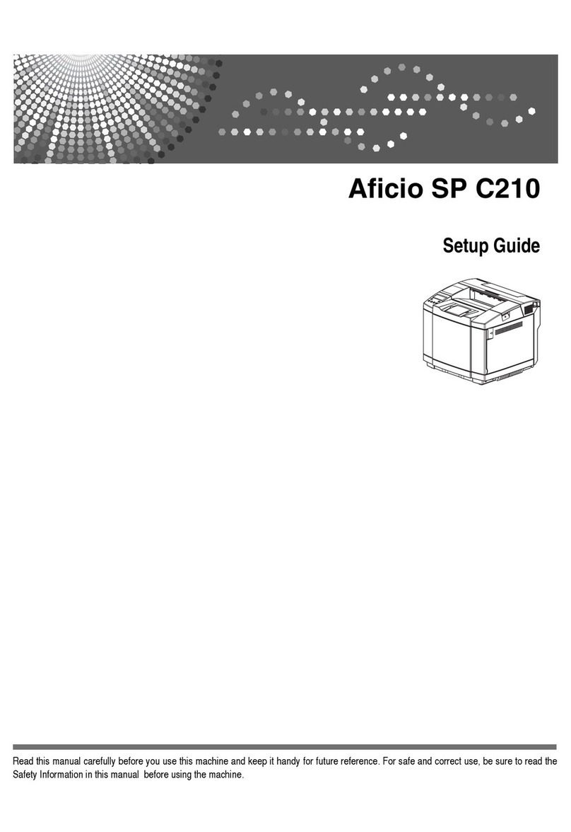 Ricoh Aficio SP C210 Setup guide